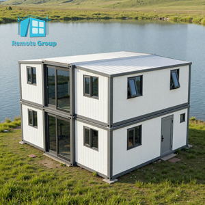 בית מכולות מודולרי נייד דו קומתי, בית טרומי מודרני, בית מכולות מתפרק, מלון יוקרה, 2-3 חדרי שינה, וילה 20-40 רגל. - Product Image 4