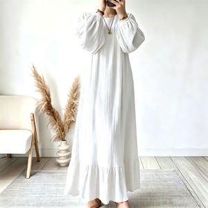 Abito lungo da <span class=keywords><strong>donna</strong></span> alla moda a tinta unita, a maniche lunghe, girocollo, gonna a pieghe, vestibilità ampia, casual, per tutti i giorni, taglie forti - Product Image 4