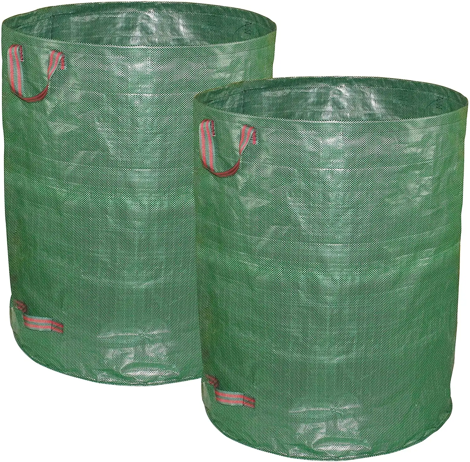 Таможня напечатала складной квадратный объемный тканые зеленый сад лист мешки для мусора с 4 ручками и крышкой