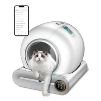 Kotak Kotoran Kucing Pintar ChongxinIOT Putih dengan Pembersihan Otomatis, Kontrol Aplikasi Toilet, Mudah Dibersihkan, Pengontrol Bau, Kapasitas 65L