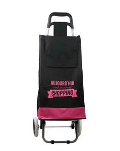 बड़ी क्षमता तह शॉपिंग पुल कार्ट ट्रॉली को बिक्री के लिए अनुकूलित काले मल्टीफंक्शन - Product Image 2