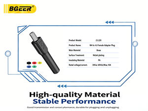 एम 4.0 केले प्लग नर से 4 मिमी मादा एडाप्टर-शुद्ध तांबे इंजेक्शन-पिघला हुआ लालटेन कनेक्टर - Product Image 2