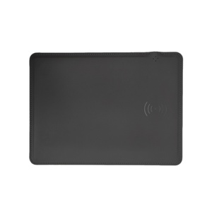 Custom Wireless Charging <b>Mouse</b> Pad 2 in 1 PU Leather Multifunctional Stitched Mousepad Waterproof Desk Pad with Wireless Charger - Product Image 6