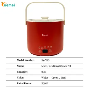 Portable Crock Pot Multi-functional Slow Cooker Electric Crock Pot Mini Crock Pot Mini Home Kitchen Rice Cooker