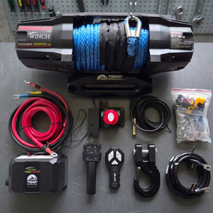 Winche eléctrico TRAP OVERLAND de 13500 libras, 12V, con cuerda sintética, para camiones 4x4, remolques, todoterreno. - Product Image 5