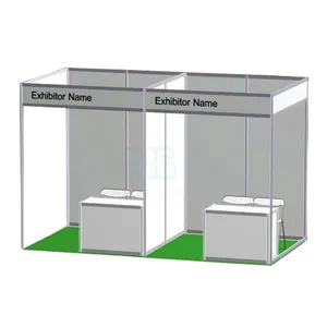 Venta caliente 3X3 Modular Trade Show Fair Exhibition Stand Stands Display Partition Shell Scheme Standard Booth