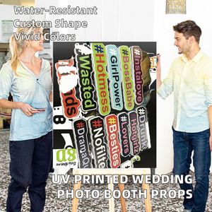 Panneaux en mousse PVC KT entièrement assemblés de 5 mm avec paillettes, accessoires pour photomaton de mariage, personnalisables, imperméables, durables, pour les fêtes - Product Image 2