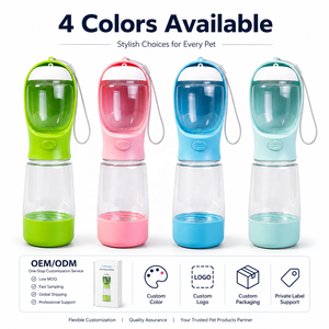 Bouteille de voyage portable 3 en 1 pour animaux de compagnie, distributeur d'eau pour chien avec distributeur de sacs à déchets, porte-nourriture et eau pour les promenades en plein air - Product Image 5