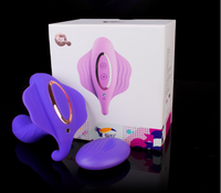 Vibromasseur à distance sans bretelles en forme d'éléphant gode sans fil vibrateur pour femmes lesbiennes massage de la chatte masturbation sexe orgasme