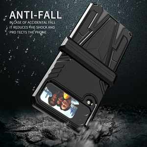 Funda de teléfono móvil <span class=keywords><strong>a</strong></span> prueba de golpes para <span class=keywords><strong>Samsung</strong></span> Z flip 4, con soporte para teléfono - Product Image 3