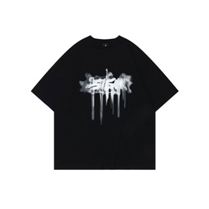 Camiseta de Verano para Hombre, Manga Corta, 100% Algodón, Gruesa, de Secado Rápido, Estampado Sólido, Serigrafía, Estilo Deportivo Informal, Personalizada - Product Image 1