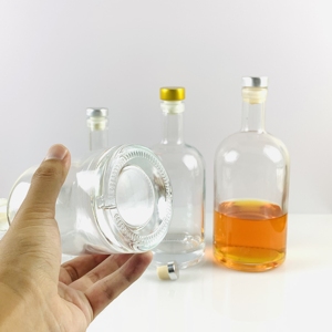 Envase de Vidrio para Licores, Botella Transparente Vacía para Agua, Mezcal, Whisky, Brandy, Vodka, Tequila, Ginebra, Ron, <span class=keywords><strong>Cachaza</strong></span>, 200ml, 500ml, 700ml - Product Image 6