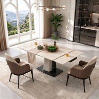 Table à manger extensible haut de gamme italienne, ensemble de mobilier de villa, fabricant de meubles de Guangzhou, table à manger moderne en pierre frittée 12 places