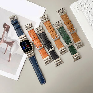 Correa de Reloj de Cuero Genuino para Apple Watch, Compatible con Apple Watch 38mm 40mm 42mm 44mm 45mm 49mm, Accesorios para Relojes Inteligentes - Product Image 1