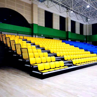 Tribunes télescopiques rétractables en acier inoxydable pour gymnases et stades intérieurs Frog Sports – Options personnalisées pour événements sportifs