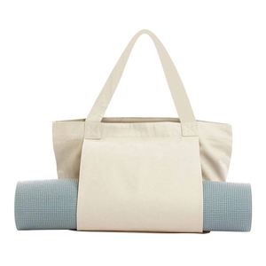 Personally Customized Wholesale Portable Foldable <b>Canvas</b> Tote Shoulder Bags Daily Use Yoga Mat Bag - Product Image 1