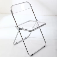Chaise en acrylique transparente, simple, pliable, pour la maison, la salle à manger, tabouret tendance, chaise de magasin de vêtements pour célébrités d'Internet, salon