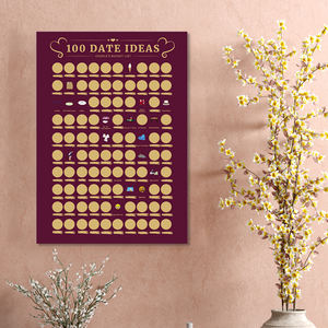 <span class=keywords><strong>Affiche</strong></span> à <span class=keywords><strong>gratter</strong></span> et livre « 100 rendez-vous » – Liste de souhaits pour couples, cadeau idéal pour une soirée romantique, avec papier offset - Product Image 3