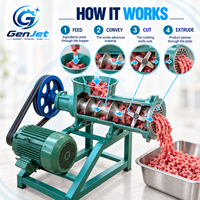 Broyeur à viande électrique GenJet modèle 62, haute capacité, 1300 à 1500 kg par heure, entrée de 21 cm pour les boucheries et les restaurants