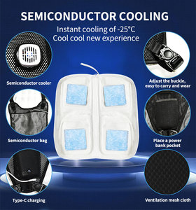 Gilet Rinfrescante Estivo a Semiconduttore con Ventilatore e Protezione Solare per Forniture - Product Image 3