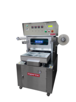 Semi-automatische gasflush traysealmachine MAP (Modified Atmosphere Packaging) voor vers product, vlees, fruit, SUS304, 150kg, HYPERVAC