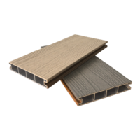 Planche de terrasse extérieure imperméable en WPC creux, revêtement composite en aluminium gaufré 3D