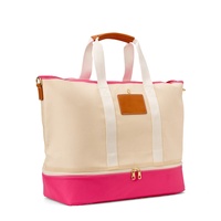 Sac de voyage de grande capacité pour usage quotidien, sac de week-end de qualité supérieure, sac fourre-tout en toile pour femmes, avec compartiment pour chaussures, vente en gros BSCI
