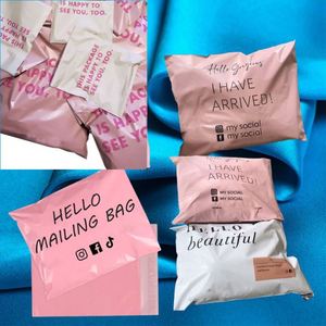 Custom Logo Printed Eco-Friendly Poly Shipping Mailer Pink Envelopes <b>Waterproof</b> Biodegradable Recyclable Courier Bags Shoes Fur - Product Image 4