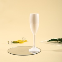 Flûtes à champagne blanches en plastique, coupes à champagne pour mariage, décoration de fête, coupes à champagne blanches en plastique, gobelet à vin incassable