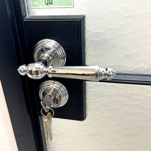 Style moderne personnalisé Rétro français Vieux portail en fer Porte incurvée en alliage d'aluminium Toilettes <span class=keywords><strong>Portes</strong></span> en verre arquées Art Porte en verre - Product Image 5