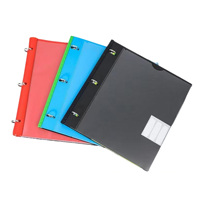 Carpeta de Archivos Telescópica de PVC con Logotipo Personalizado, Organizador de Documentos de Oficina, Carpeta de Anillas de 1 Pulgada y 3 Anillas con Bolsillos Divisores