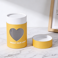 Carton cylindrique écologique personnalisé tapis de yoga oreiller chaussettes serviette t-shirts emballage rond avec tube de papier pour fenêtre pour vêtements