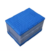 Boîtes de rangement pliables en plastique transparent avec couvercle pour déménagement et stockage