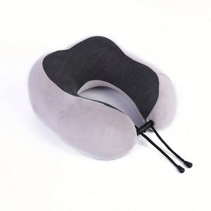 Oreiller de voyage portable en mousse à mémoire de forme en forme de U avec masque pour les yeux et bouchons d'oreilles pour avion - Product Image 3