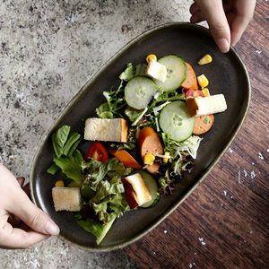 Assiette à soupe en céramique nordique noir mat style minimaliste, technique émaillée, vente en gros directe usine pour hôtels et restaurants - Product Image 3