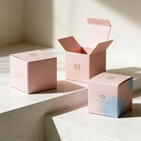 Boîte en papier spécial de haute qualité pour crème pour le visage et lotions, avec logo texturé imprimé sur mesure, emballage haut de gamme pour soins de la peau