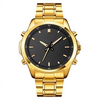 Jam Tangan Pria Digital Mewah Merk Ternama dengan Tali Baja Anti Karat, Tahan Air, Alarm, Kronograf & Layar LED