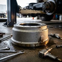 Composant de tambour de frein en fonte gris de qualité supérieure, certifié ISO9001, conforme à la norme ASTM A536 LF, pour véhicules utilitaires
