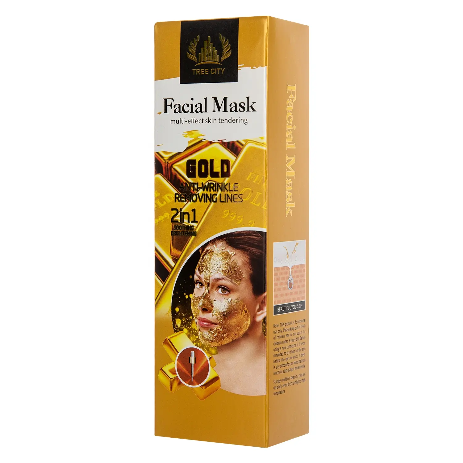 Hot Selling Multi-effect Skin Tendering Anti-wrinkle Removing Lines Cleaning And Shrinking Pores Gold Facial Mask
