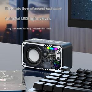 Mini Altavoz TWS Transparente, Portátil e Inalámbrico con Bluetooth, Luces LED RGB, Sonido Estéreo, Subwoofer, Ritmo Musical - Product Image 5