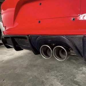 Découpes d'échappement de lèvre de pare-chocs arrière en fibre de carbone <span class=keywords><strong>GT</strong></span> 4Style <span class=keywords><strong>718</strong></span> pour Porsche Upgrade Diffuseur arrière pour Porsche <span class=keywords><strong>718</strong></span> Cayman Boxster Nouveau - Product Image 6