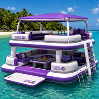 Plateforme flottante gonflable résistante aux vagues pour les zones côtières, pour le repos et les divertissements aquatiques en plein air