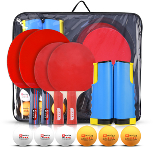 Haute qualité en gros personnalisé pas cher <span class=keywords><strong>4</strong></span> raquettes 6 balles avec filet rétractable divertissement familial <span class=keywords><strong>ping</strong></span>-<span class=keywords><strong>pong</strong></span> tennis de table ensemble A10-2 - Product Image 5