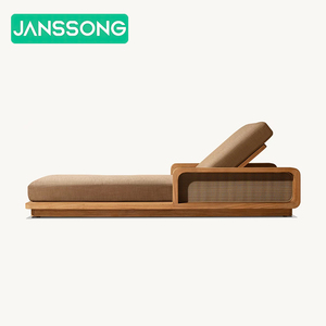 فيلا في الهواء الطلق حديقة صالة كرسي فندق منتجع في الفناء في الهواء الطلق خشب الساج استلقاء الشمس في الهواء الطلق - Product Image 3