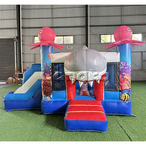 Aire de jeux gonflable commerciale de toboggan d'eau <span class=keywords><strong>Mini</strong></span> Hpfburg gonflable carnaval fête requin petit château sautant pour les enfants - Product Image 1