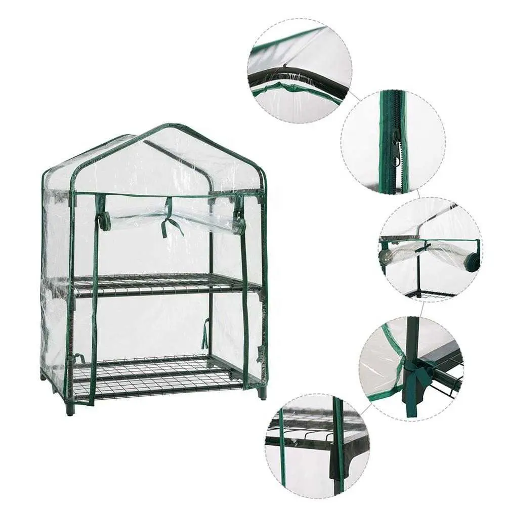 Tiers Home Plant Portable PVC Greenhouse Garden Cover Plants Flowers Mini Garden Cover Without Iron Frame