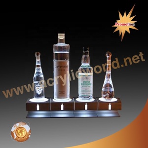 ชั้นวางไวน์อะคริลิคแบบมีไฟ LED สำหรับร้านค้าปลีกและบาร์โชว์ขวด - Product Image 2