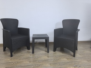 Conjunto <span class=keywords><strong>de</strong></span> Muebles <span class=keywords><strong>de</strong></span> Jardín <span class=keywords><strong>de</strong></span> 3 Piezas <span class=keywords><strong>de</strong></span> Plástico para Patio, Piscina, <span class=keywords><strong>Balcón</strong></span>, para <span class=keywords><strong>2</strong></span> <span class=keywords><strong>Personas</strong></span>, Mesa y Sillas <span class=keywords><strong>de</strong></span> Bistró - Product Image 2