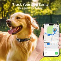 Benutzer definierter QR-Code Anti Lost Wiederauf lad bares leuchtendes Haustier halsband mit Airtag-Halter Personal isiertes wasserdichtes IPX7-LED-Hundehalsband
