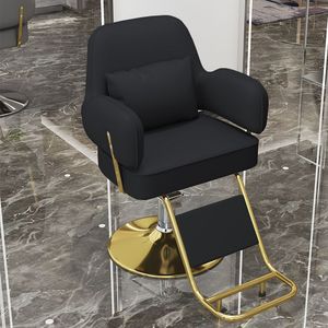 Chaise de barbier moderne en cuir synthétique portable pour salon de coiffure et barbier avec fonction de levage réglable et de coiffage - Product Image 3